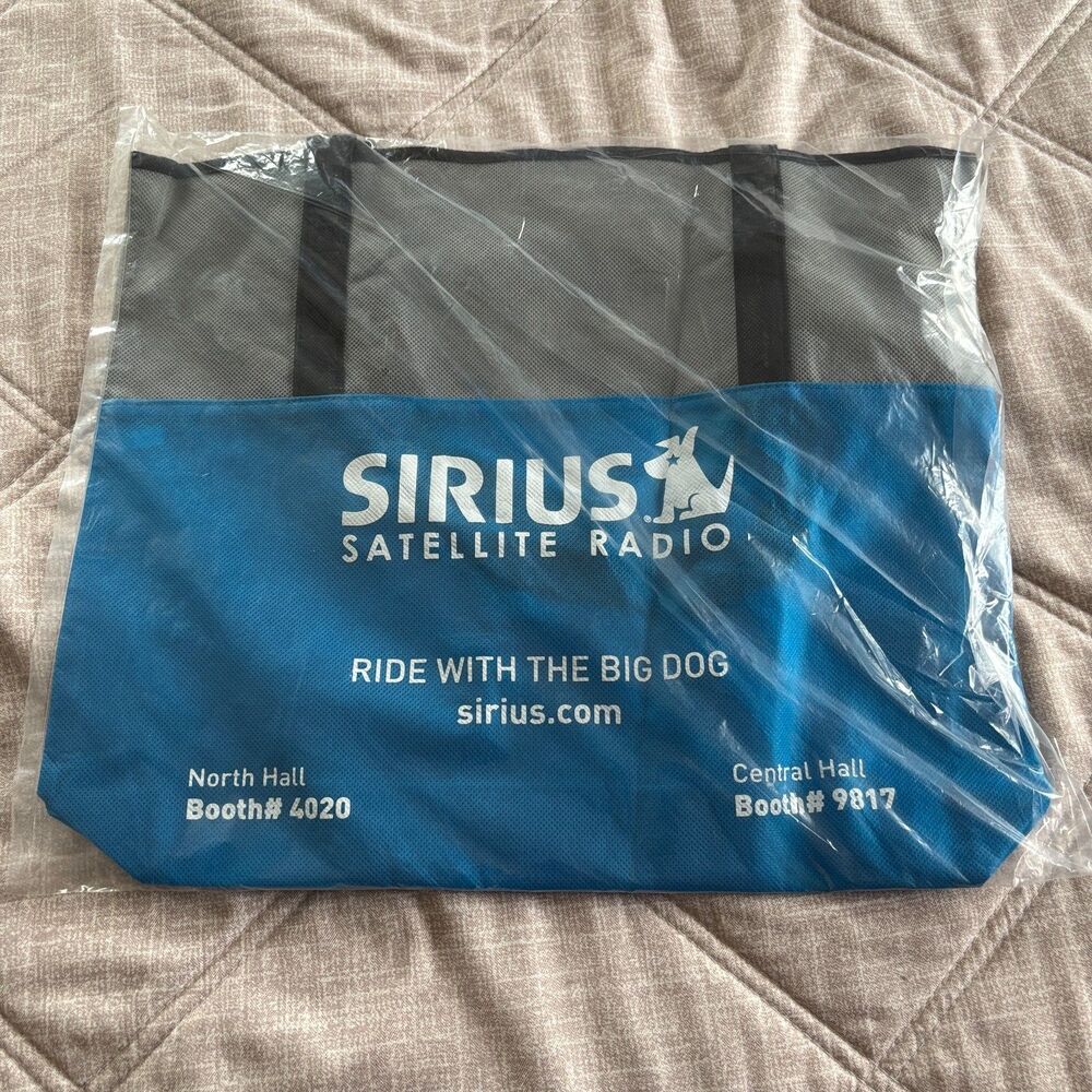 Vintage Sirius Satellite Radio XACT Promo Tote Bag NIP Tradeshow Collectible